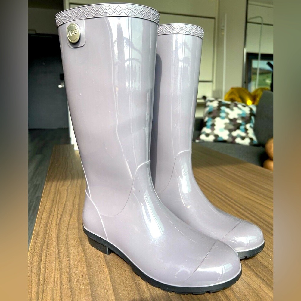 Women's UGG Grey Sienna Rubber Rain Boots